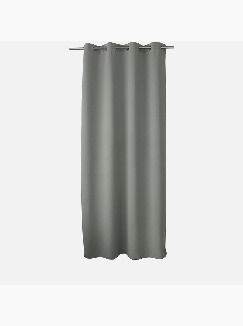 Tenda oscurante liscia con 8 occhielli Grigio chiaro - Kiabi