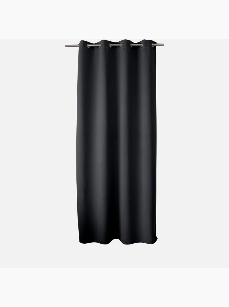 Tenda oscurante liscia con 8 occhielli Grigio scuro - Kiabi