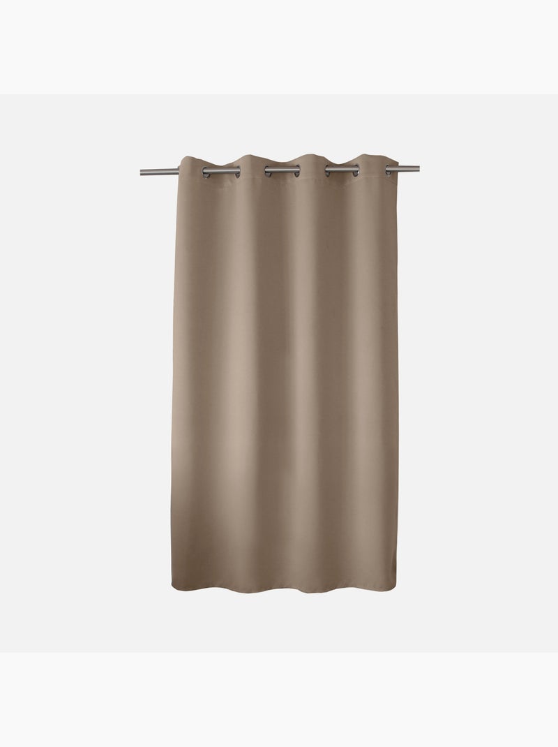 Tenda oscurante liscia con 8 occhielli Legno naturale - Kiabi