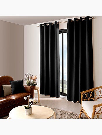 Tenda oscurante liscia con 8 occhielli