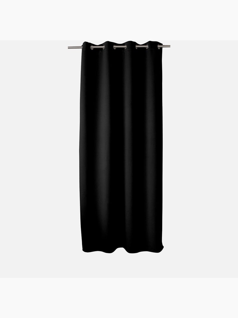 Tenda oscurante liscia con 8 occhielli Nero - Kiabi