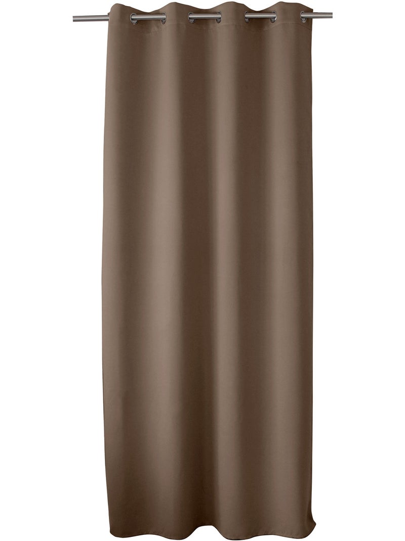 Tenda oscurante liscia con 8 occhielli Tortora - Kiabi