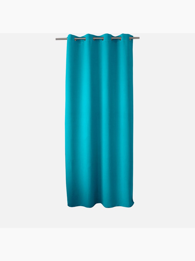 Tenda oscurante liscia con 8 occhielli Turchese - Kiabi