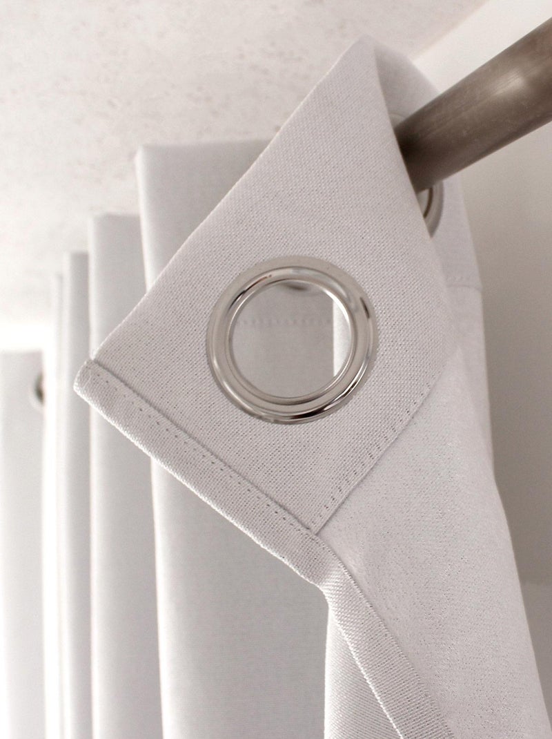 Tenda oscurante liscia e filettata Bianco - Kiabi
