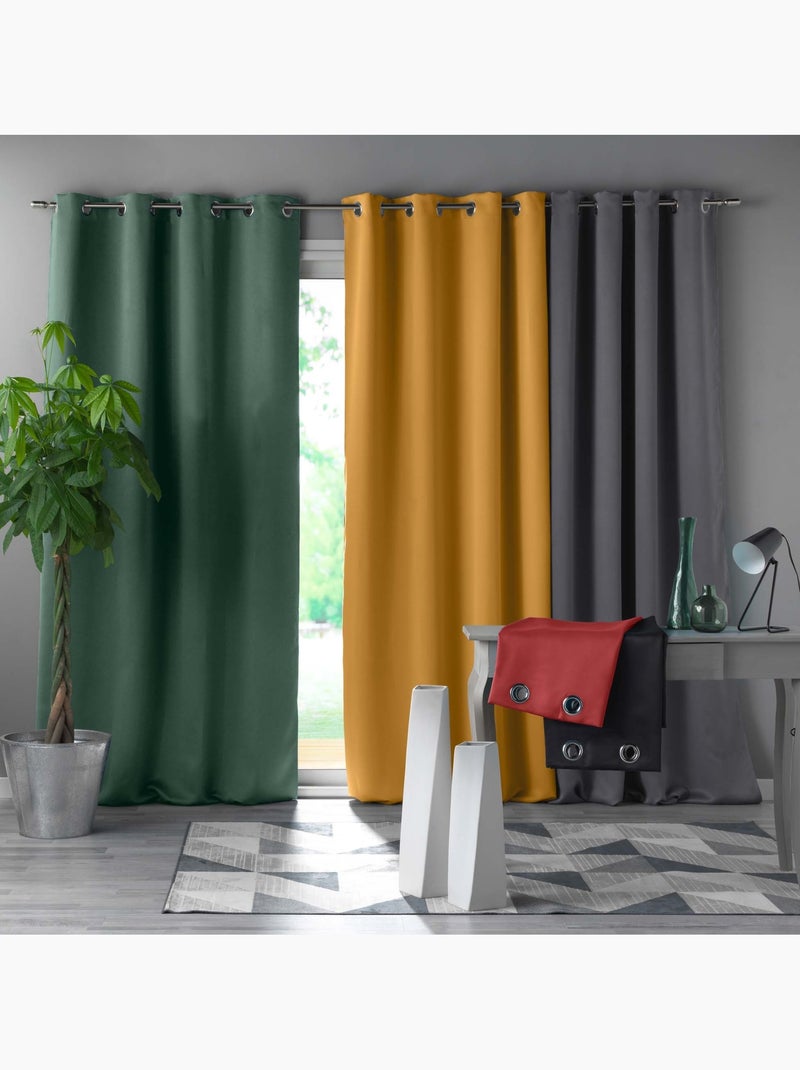 Tenda oscurante semplice con occhielli Giallo scuro - Kiabi