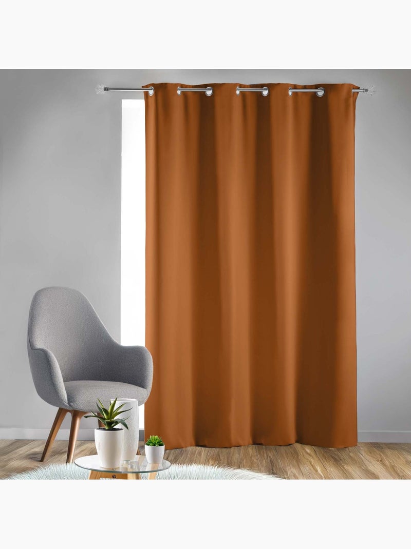 Tenda oscurante semplice con occhielli Marrone chiaro - Kiabi