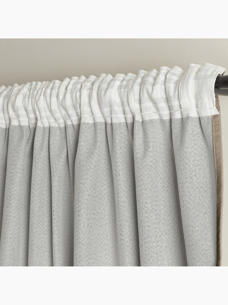 Tenda oscurante termica a 3 strati con triplo sistema di fissaggio Beige - Kiabi
