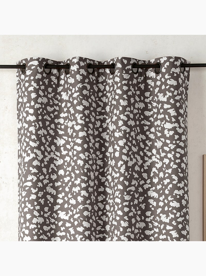 Tenda oscurante termica e acustica in pile Jacquard Grigio scuro - Kiabi
