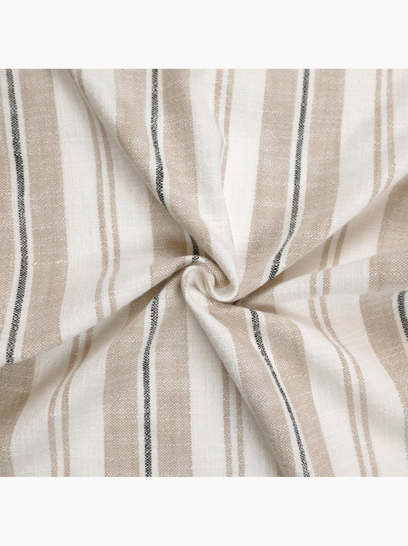 Tenda paravento in cotone fiammato a righe Beige - Kiabi
