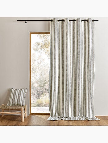 Tenda paravento in cotone fiammato a righe