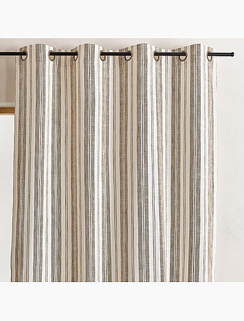 Tenda paravento in cotone fiammato a righe