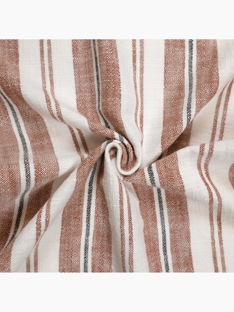 Tenda paravento in cotone fiammato a righe Terracotta - Kiabi