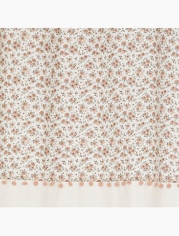 Tenda per bambini bianca con fiori 140x260cm