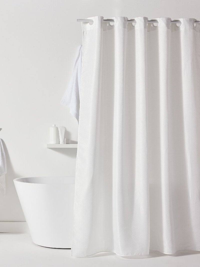 Tenda per doccia effetto goffrato 180 X 200 cm bianco - Kiabi