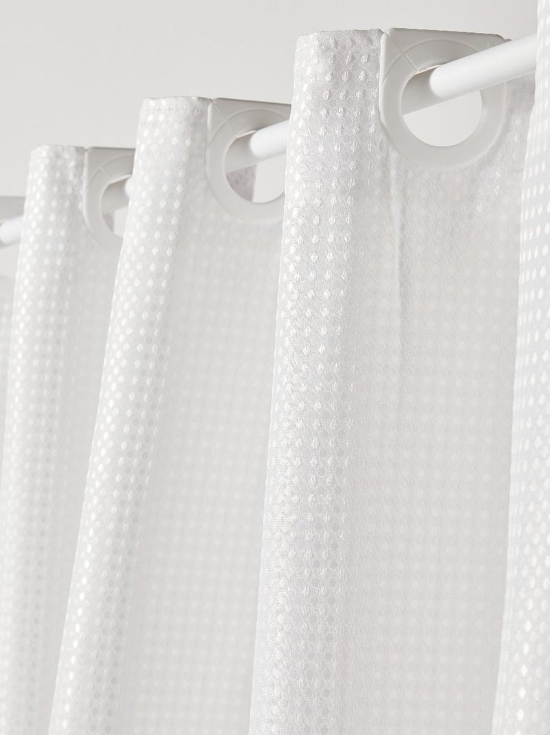 Tenda per doccia effetto goffrato 180 X 200 cm bianco - Kiabi