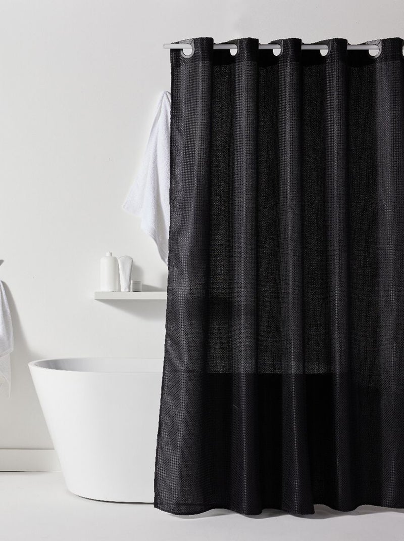 Tenda per doccia effetto goffrato 180 X 200 cm nero - Kiabi