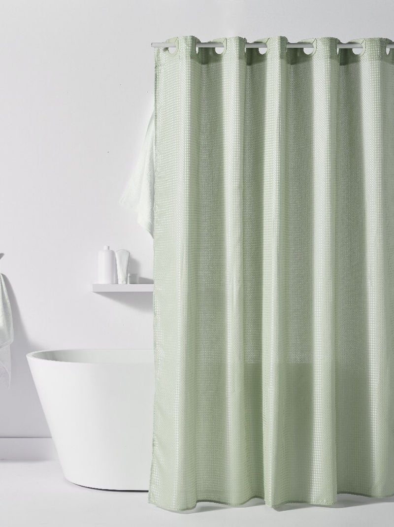 Tenda per doccia effetto goffrato 180 X 200 cm VERDE - Kiabi