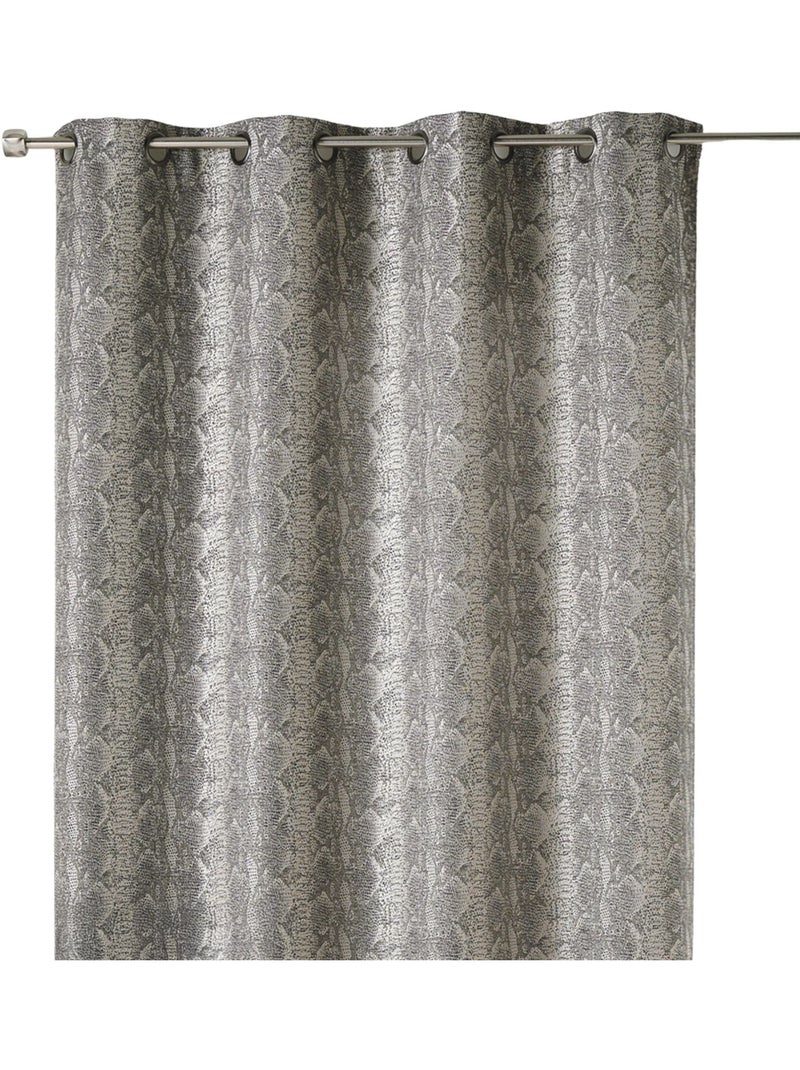 Tenda pesante in jacquard con motivo a serpente Grigio chiaro - Kiabi