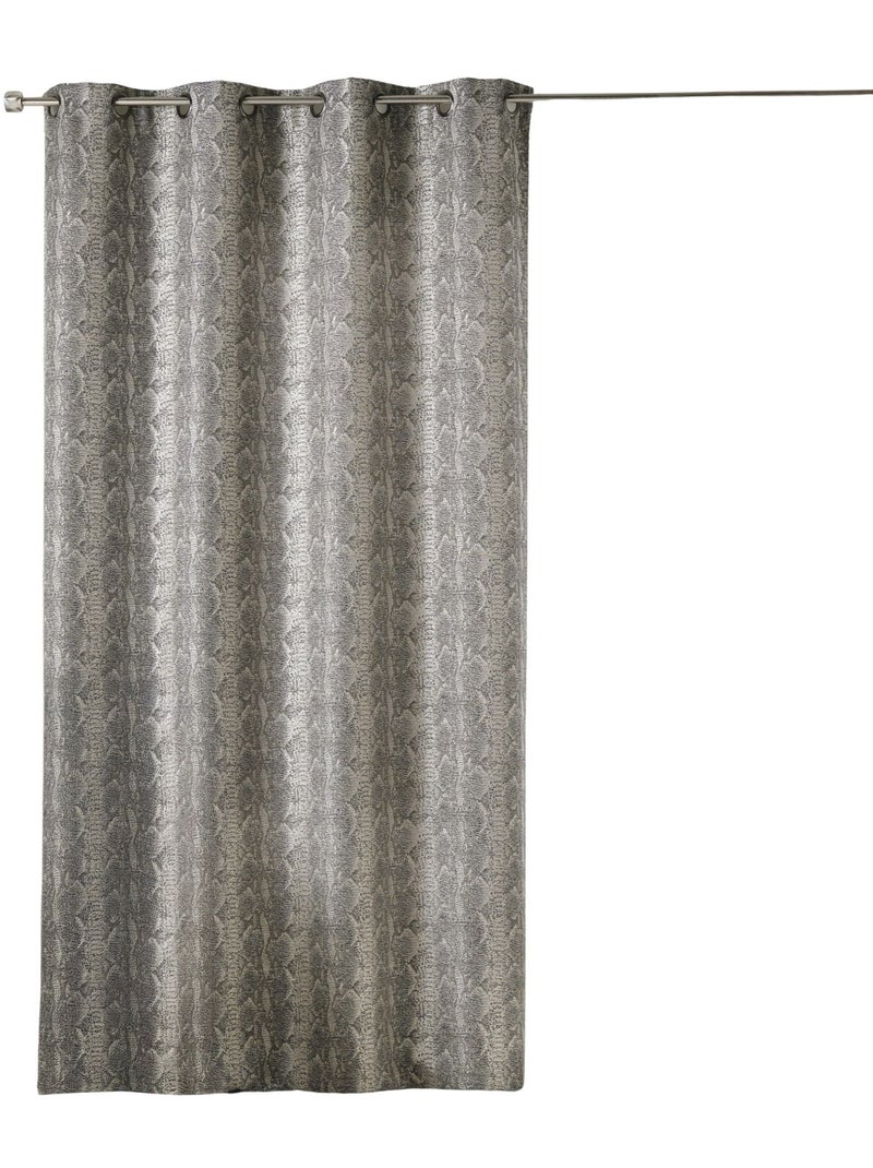 Tenda pesante in jacquard con motivo a serpente Grigio chiaro - Kiabi