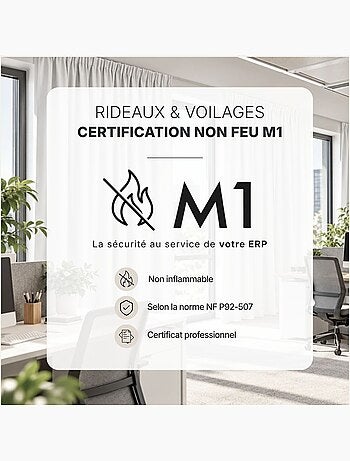 Tenda plissettata oscurante ignifuga m1