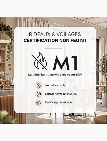 Tenda plissettata oscurante ignifuga m1