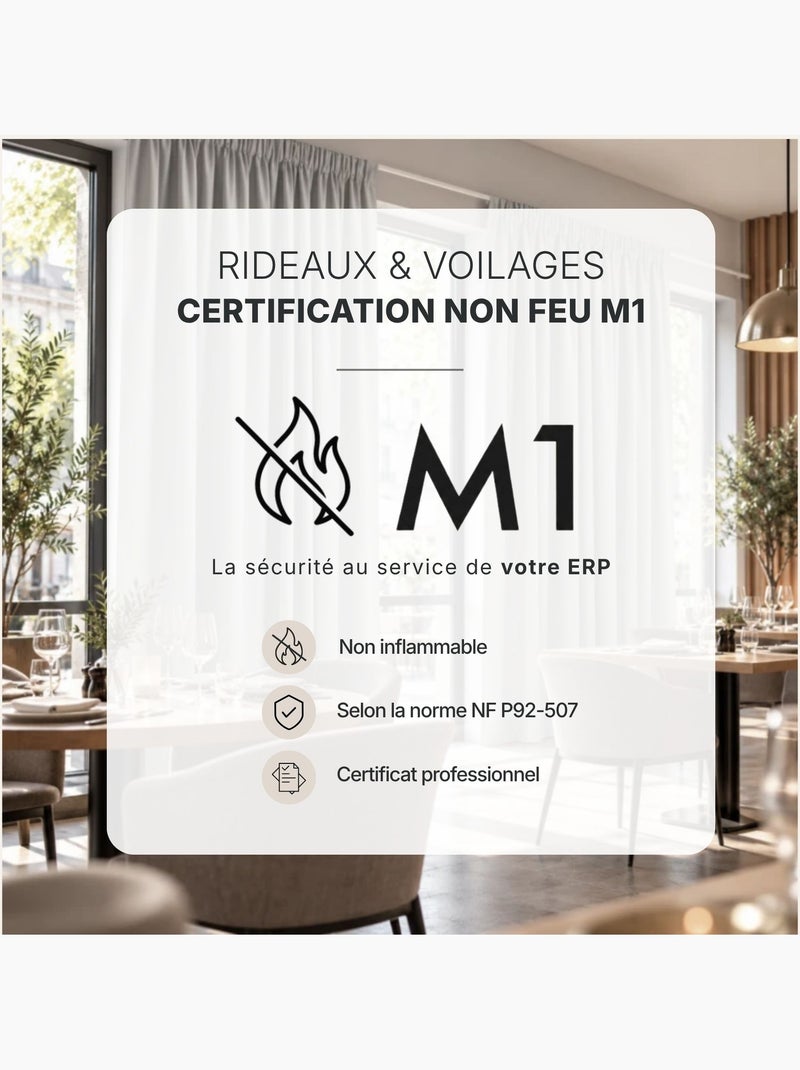 Tenda plissettata oscurante ignifuga m1 Grigio scuro - Kiabi