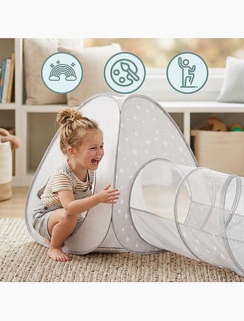 Tenda pop-up 3-in-1 mamabrum per bambini – percorso gioco modulabile con tunnel dai 3 anni