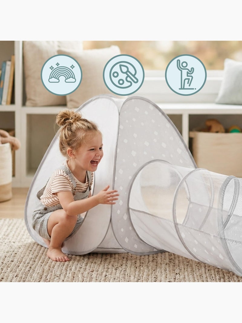 Tenda pop-up 3-in-1 mamabrum per bambini – percorso gioco modulabile con tunnel dai 3 anni Grigio - Kiabi