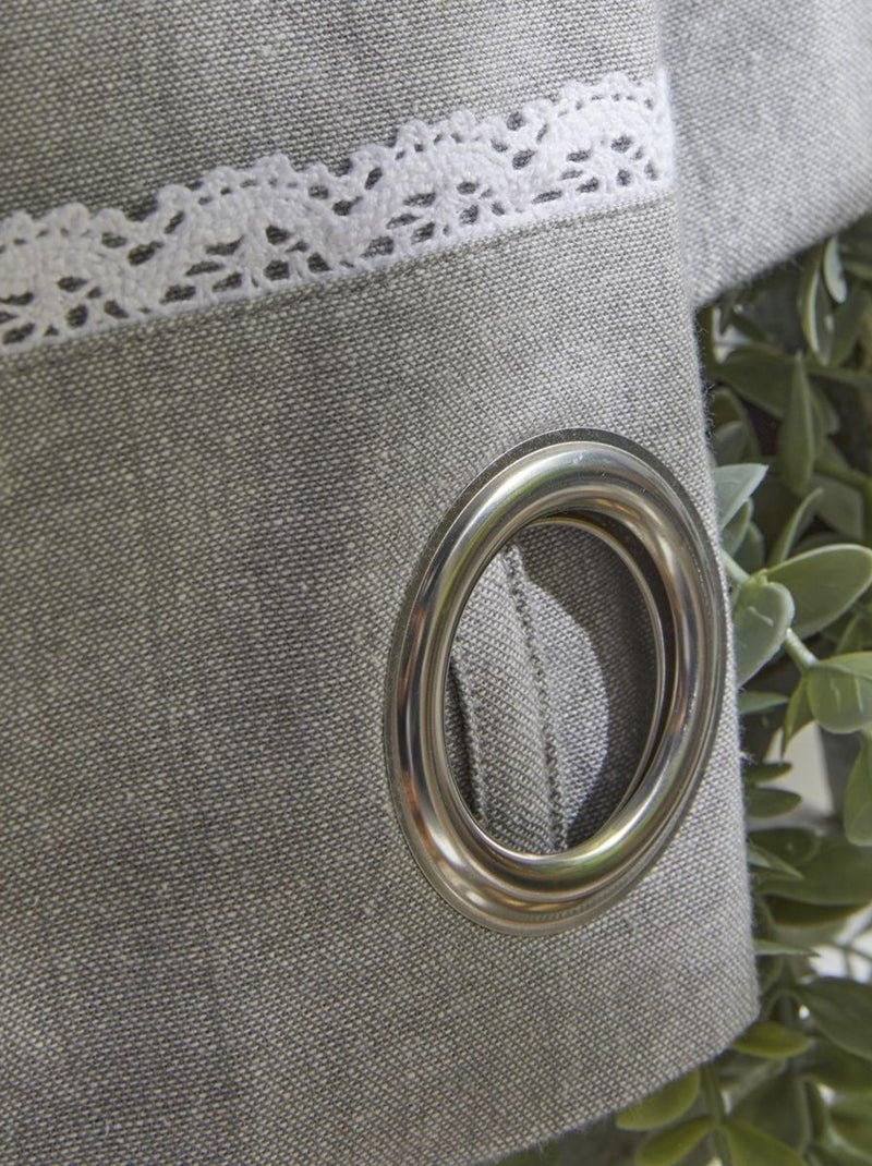 Tenda romantica con occhielli Grigio - Kiabi