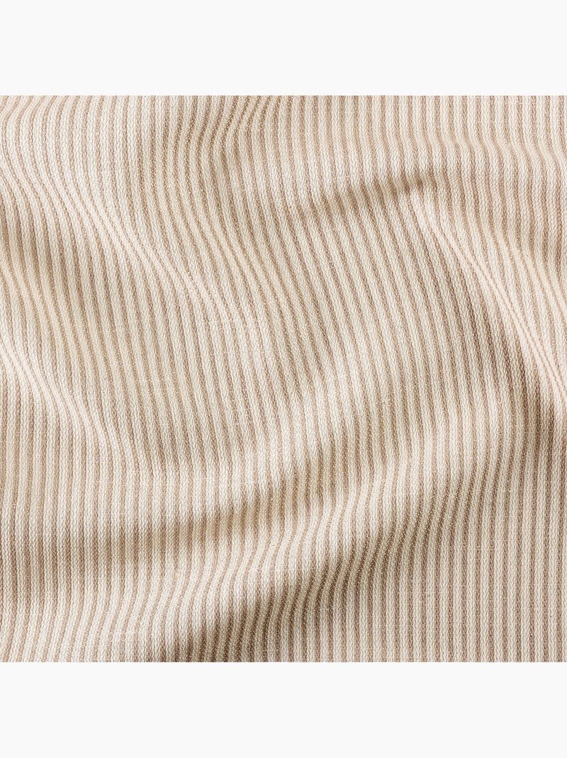 Tenda schermata con occhielli a righe Beige - Kiabi