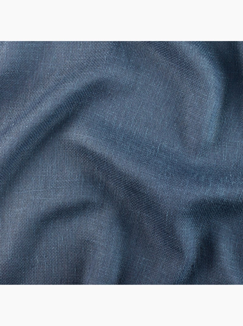 Tenda schermata con occhielli in polilina satinata Blu - Kiabi