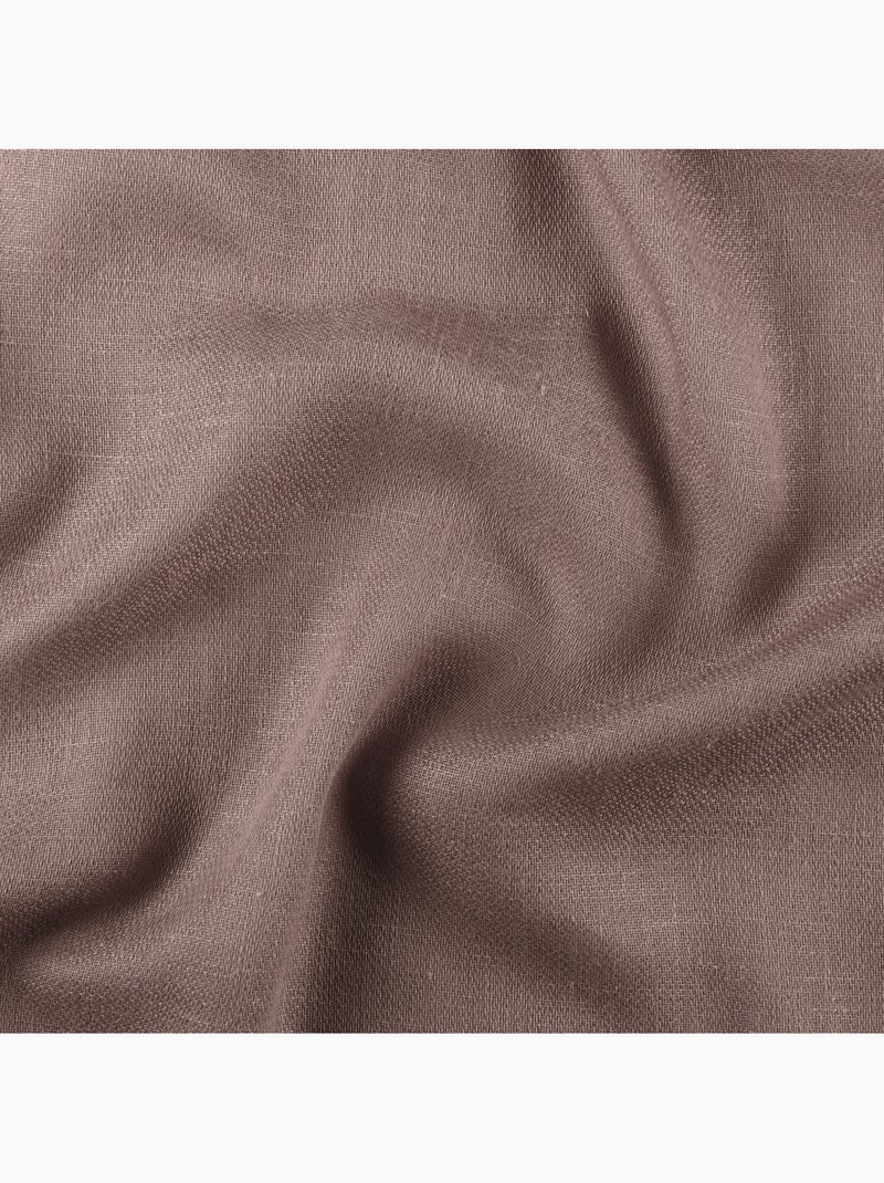 Tenda schermata con occhielli in polilina satinata Marrone glacé - Kiabi