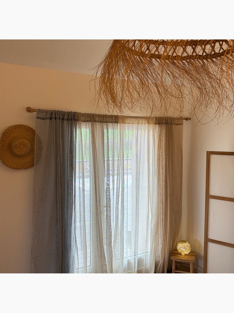 Tenda schermata con trama a nido d'ape Ecru - Kiabi