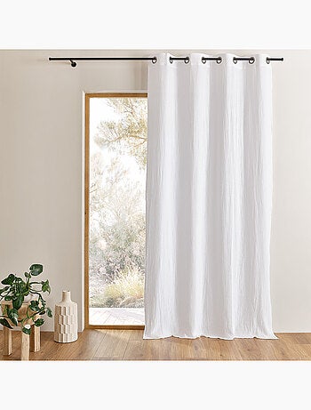 Tenda schermata in garza di cotone con occhielli MIRMANDE