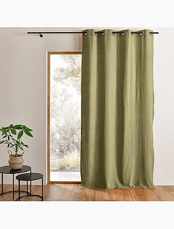 Tenda schermata in garza di cotone con occhielli MIRMANDE