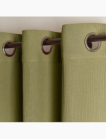 Tenda schermata in garza di cotone con occhielli MIRMANDE