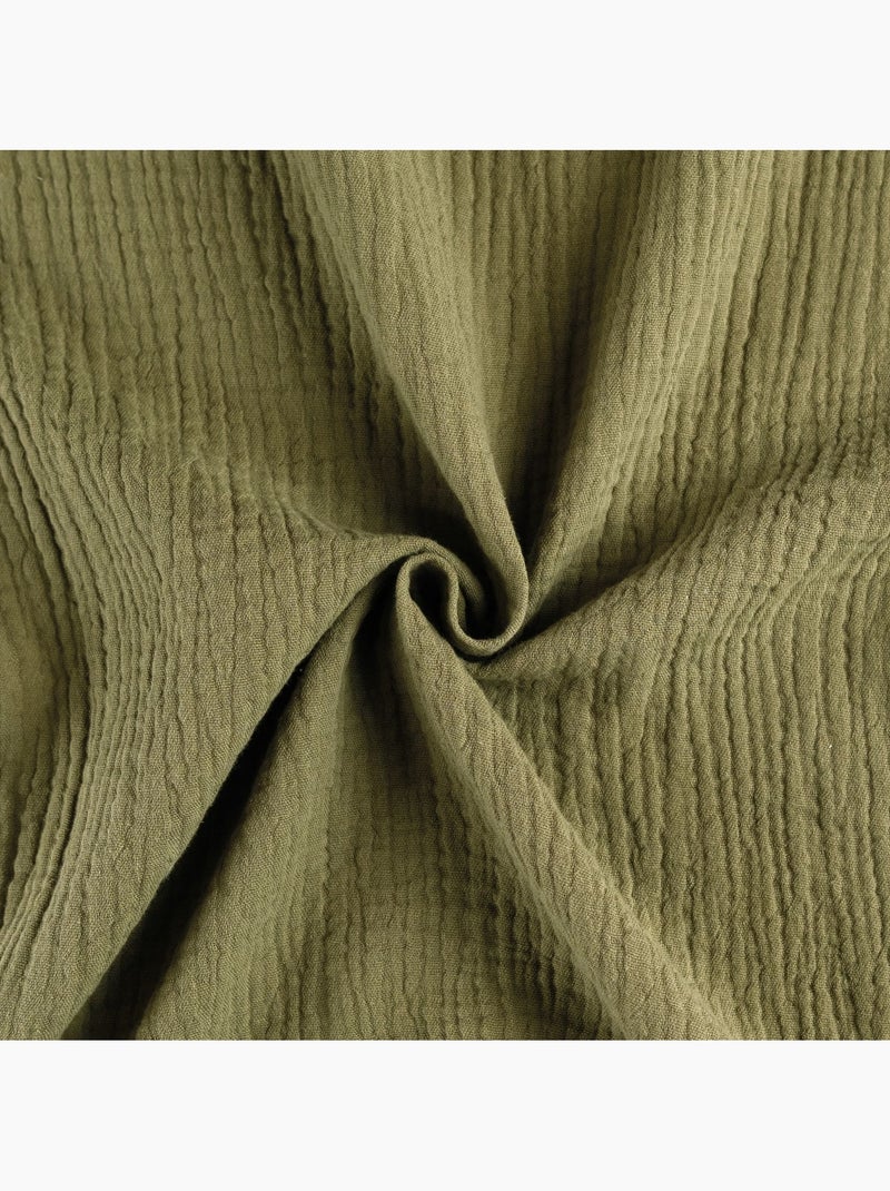 Tenda schermata in garza di cotone con occhielli MIRMANDE Verde tiglio - Kiabi