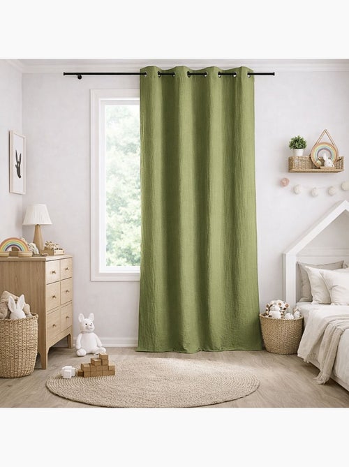 Tenda schermata in garza di cotone con occhielli - Kiabi