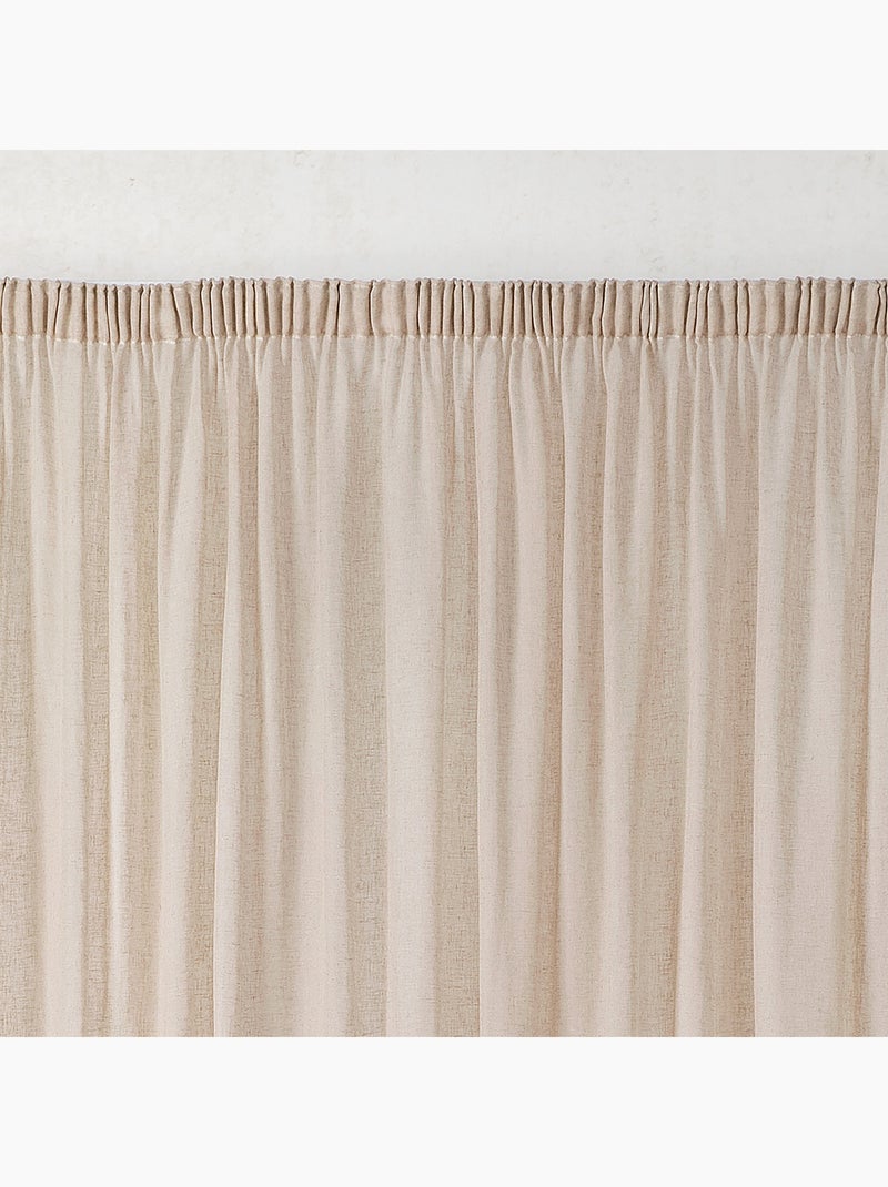 Tenda schermata in garza di polilina con treccia arricciata Beige chiaro - Kiabi