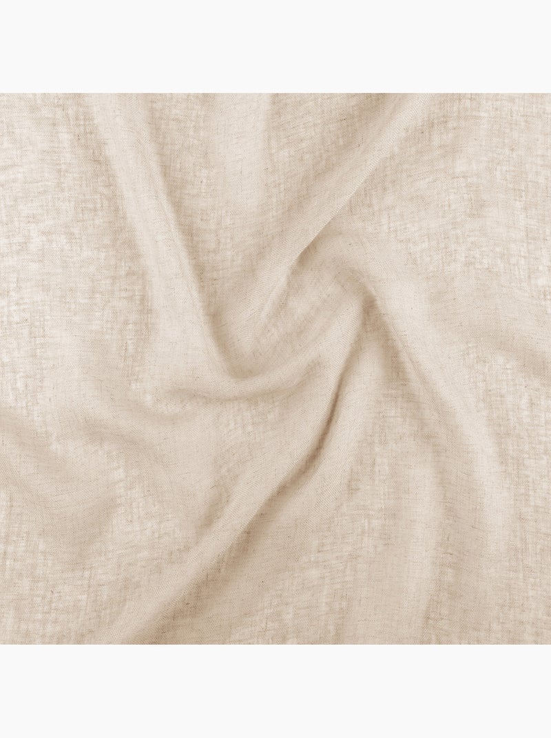 Tenda schermata in garza di polilina con treccia arricciata Beige - Kiabi