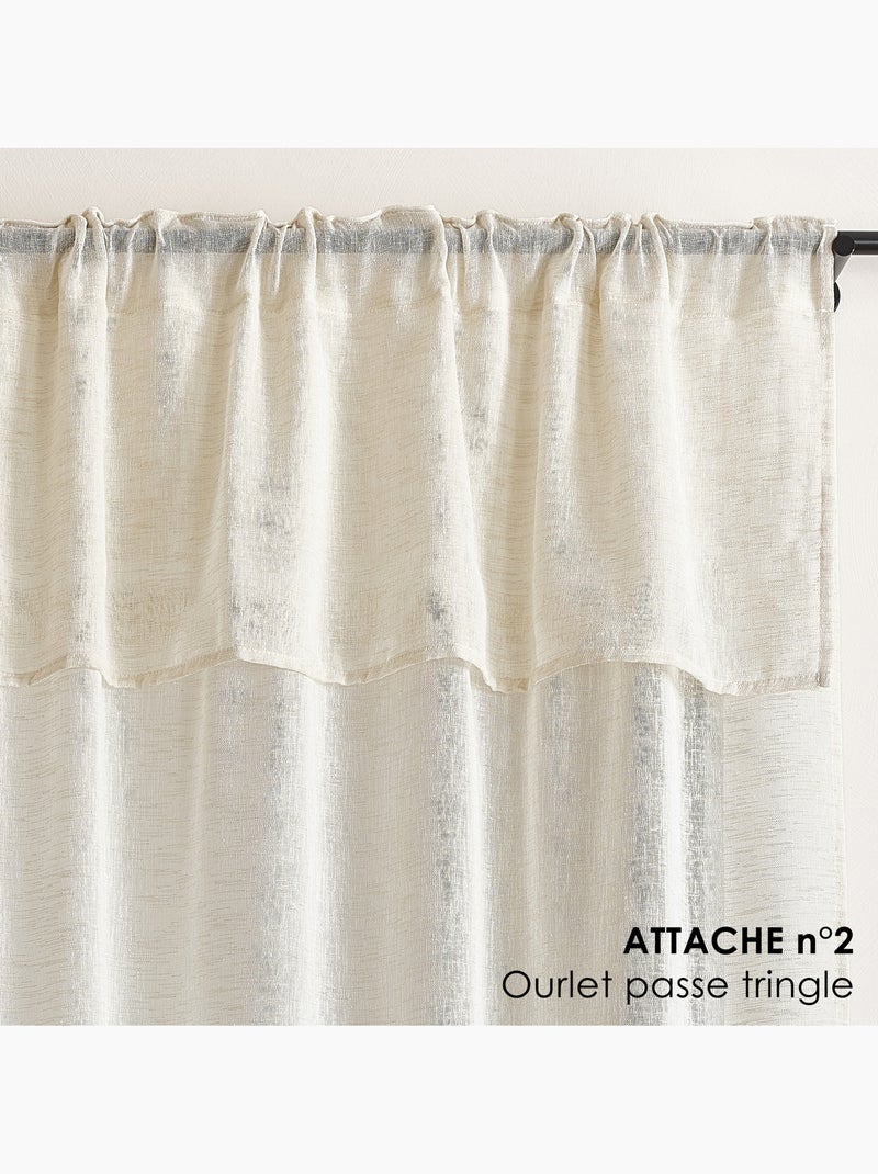 Tenda sospesa 3 in 1 con mantovana LUZ Beige chiaro - Kiabi
