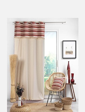 Tenda superiore con tessuto e frange