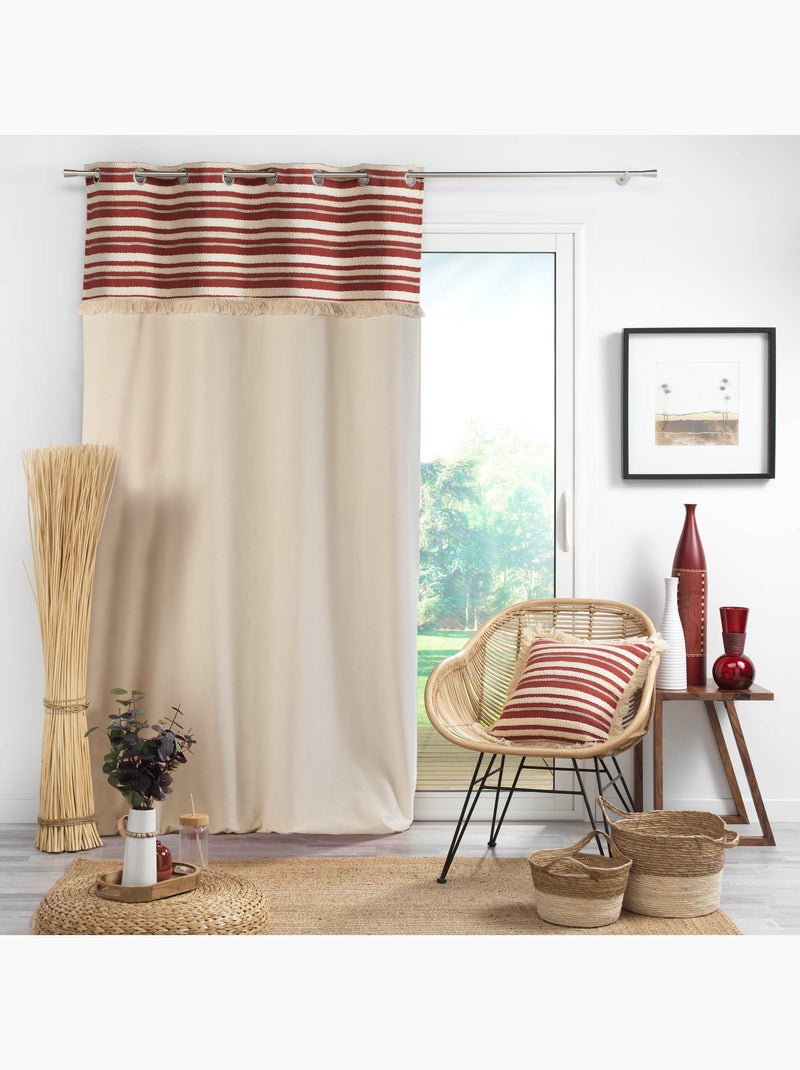 Tenda superiore con tessuto e frange Terracotta - Kiabi