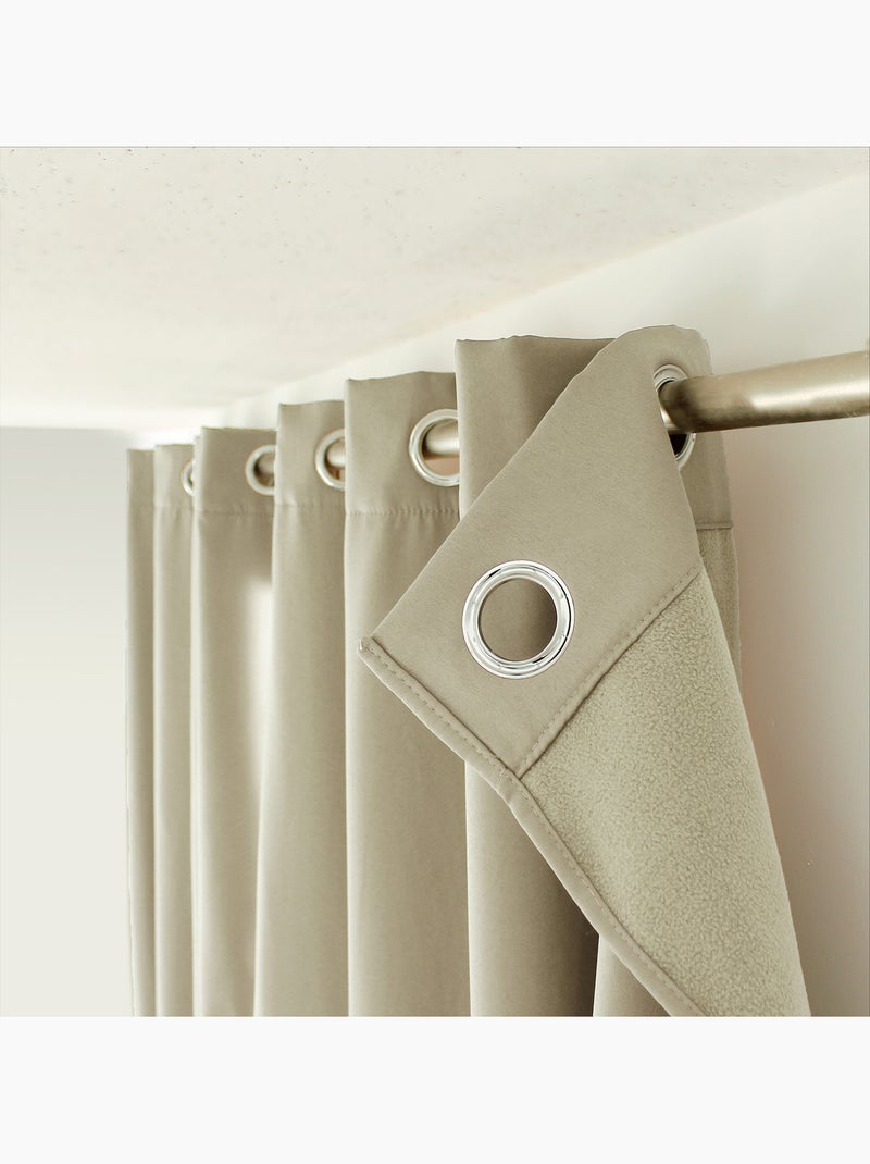Tenda termica in microfibra foderata Legno naturale - Kiabi