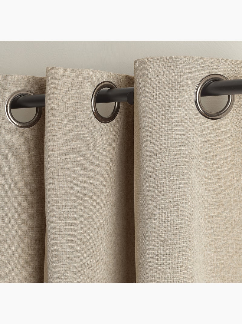 Tenda termica oscurante ad occhielli Beige - Kiabi