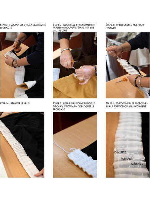 Tenda termoacustica semioscurante KONFOR con trecce arricciate - Kiabi