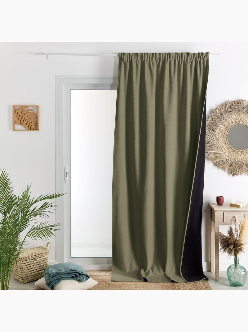 Tenda termoacustica semioscurante KONFOR con trecce arricciate Cachi - Kiabi