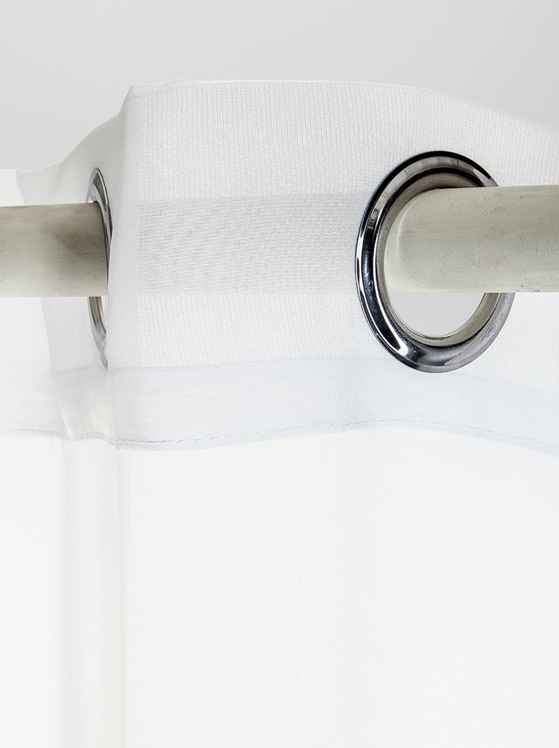 Tenda tinta unita con occhielli bianco - Kiabi