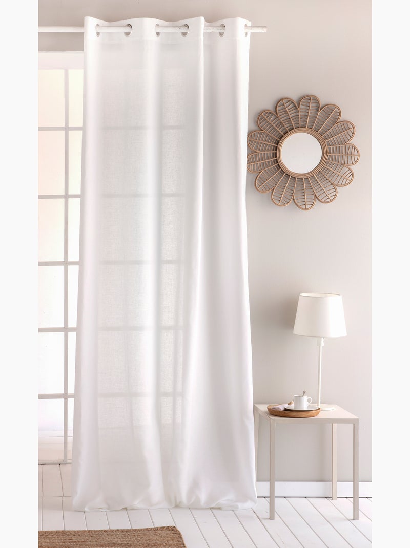 Tenda tinta unita con occhielli metallici - Gamusi Bianco - Kiabi