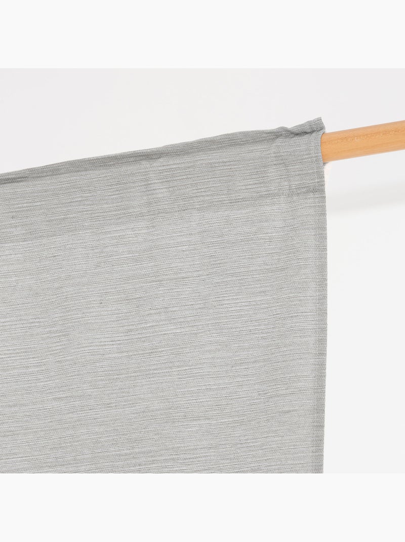 Tenda tinta unita in tessuto melange, con fettuccia arricciatenda - Gamusi Grigio scuro - Kiabi